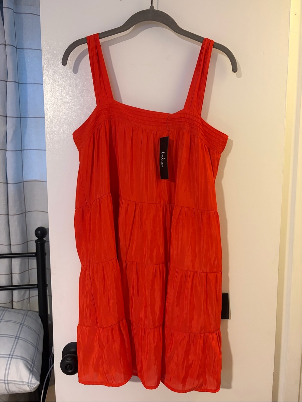 Lulu's Bright Red Tiered Mini Sundress